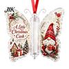Christmas Tree Hanging Ornaments Butterfly Cash Gift Ornament, Money Holder Decor with Seasonal Decorative Festive Print, Acrylic Pendant for Surprise