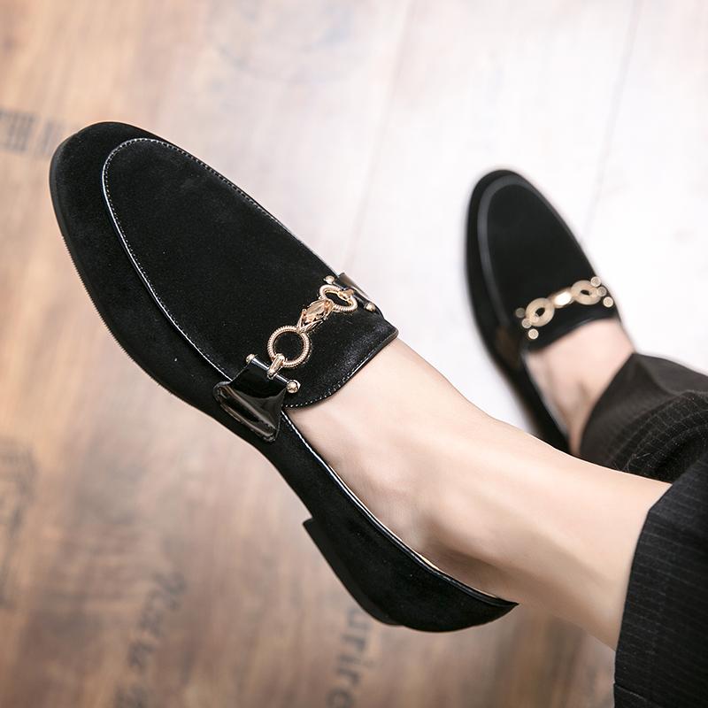 Men’s Loafers Wingtip Dress Formal Shoes Men Suede Grey Tuxedo Wedding Blazers Saddle Shoes Large Size