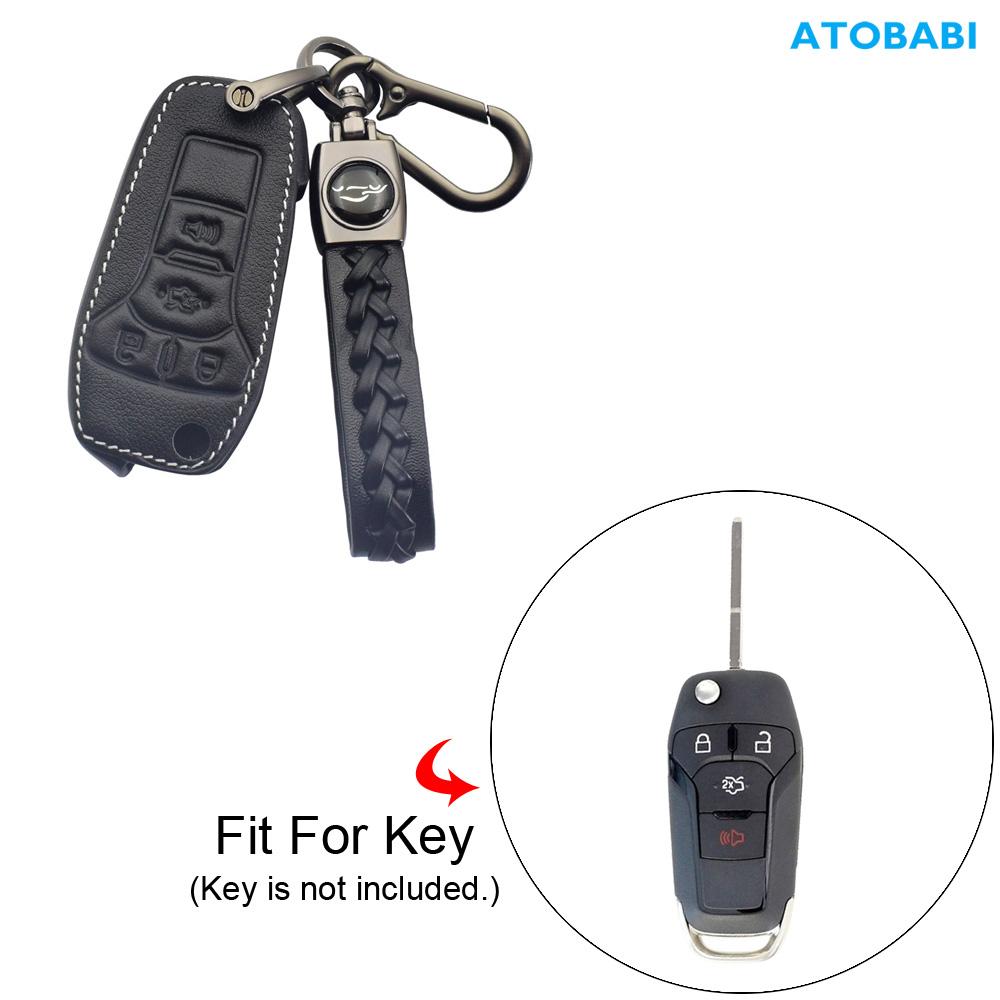 Кожаный чехол-сумка для ключа автомобиля, защитный чехол, аксессуары для Ford F150 F-250 F350 F-450 F-550 Explorer Fusion Mustang Edge