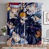 BLEACH Противомоскитные шторы для гостиной, перегородки, украшения на Хэллоуин, кухонные шторы из 2 частей, тюль для спальни