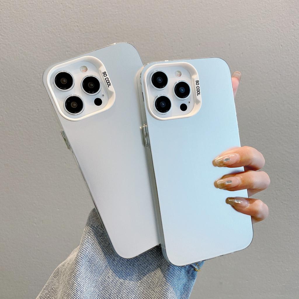 Применимо к iPhone15 IMD Цвет Серебристый Жесткий Защитный Чехол Однотонный Высококлассный iPhone13 Apple XR Простой Чехол для Телефона