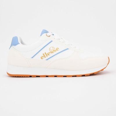 Бежевые кроссовки на шнуровке с цветной вставкой, рифленая подошва, женские