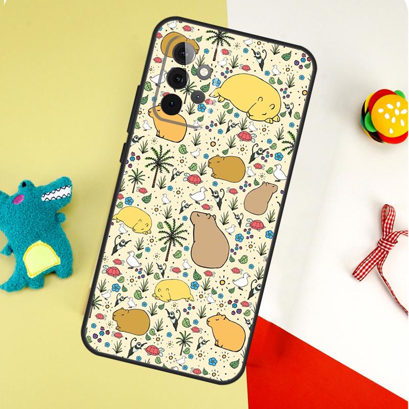 Капибара милое животное Для Samsung Galaxy A54 A34 A14 A55 A35 A15 A53 A33 A13 A05 A06 A16 A22 A32 A52 Чехол для телефона