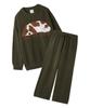 Комплект джемпера и длинных брюк Air Moco с принтом спящей собаки, зеленый и (PWNT245363) Женский