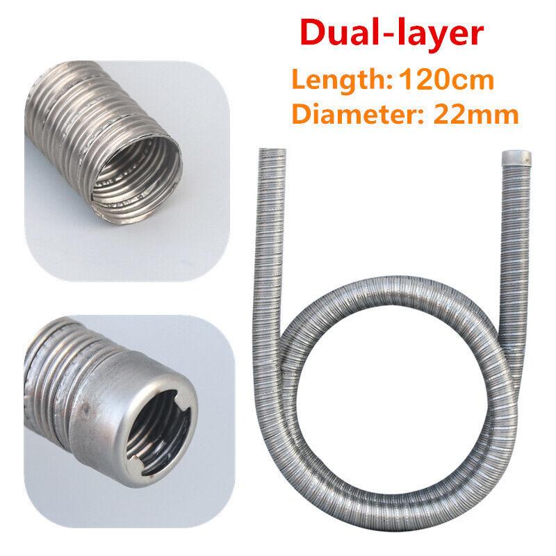 60cm-300cm 22/24mm Dual-layer Heater Exhaust Pipe Parking Heater Fuel Tank Exhaust Pipe Air Heater Tank For Car Air Diesels Heate