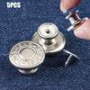 10pcs Nailless Jeans Buttons Removable Pants Pins Durable Repair Kit