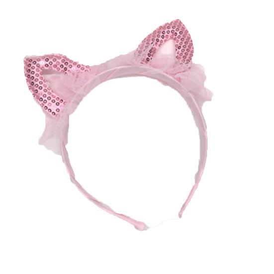 Девушки милые кошачьи уши в форме марлевых повязка на голову с блестками повязка для волос обруч аксессуары