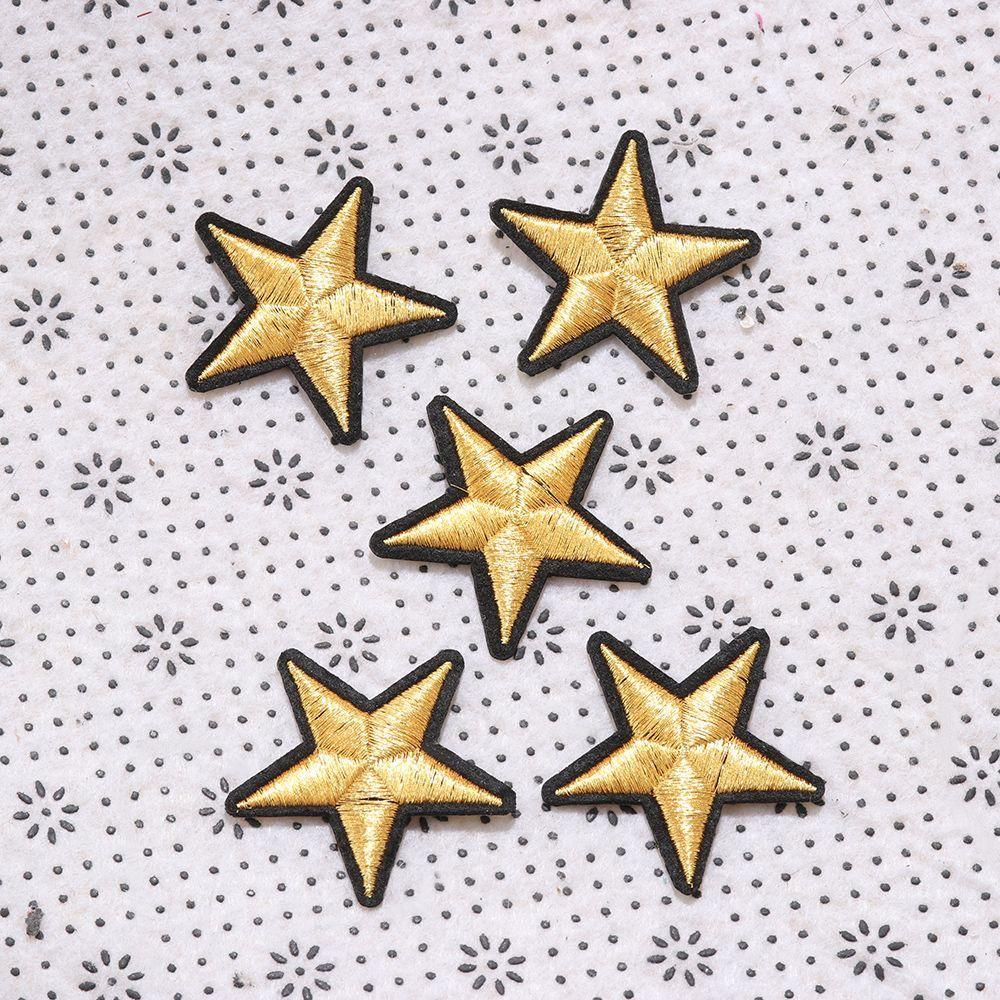 5/10Pcs Fabric Sew On Embroidery Applique Iron-On Patch Badge Stickers Stars Patches