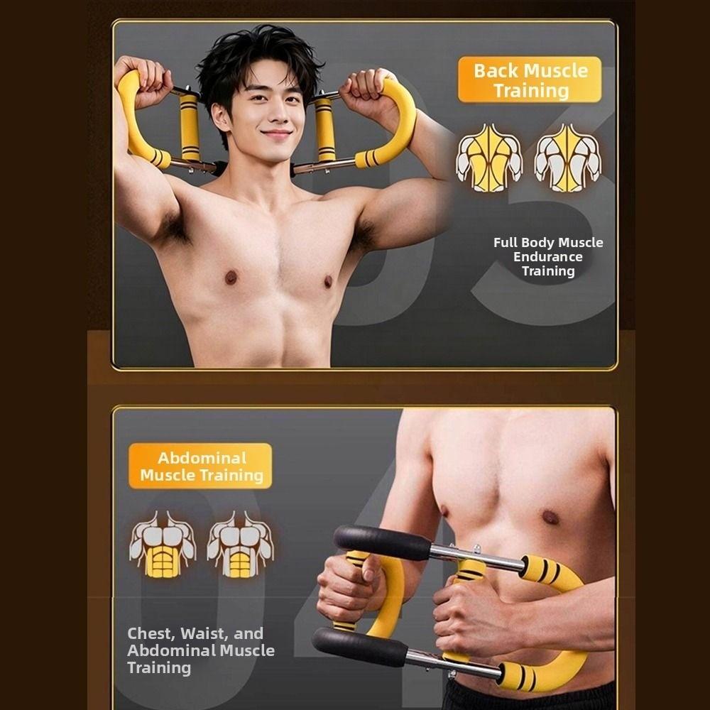 3 Adjustable Levels U-shaped Arm Exerciser Multi-Function Chest Expander  Fitness Equipment