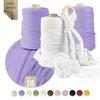 DQPP | Premium MACRAMEE GARN | 200m | 3mm | Hellviolett | 100% Baumwolle | Kordel Natur | Baumwollgarn Baumwollseil | DIY Handwork Decoration
