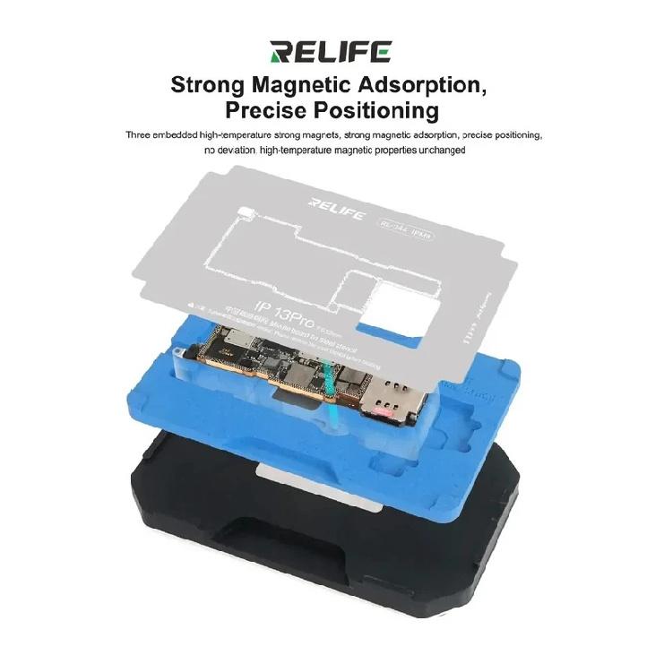 RELIFE RL-601T 31 в 1 BGA Трафарет для реболлинга для iPhone X-17PM Трафарет для пайки оловом средней части материнской платы Паяльный инструмент