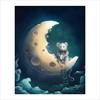 Полный 5D Diy Алмазная картина Мультфильм Луна Дрель Вышивка Крестом Домашний Декор Ручной Подарок