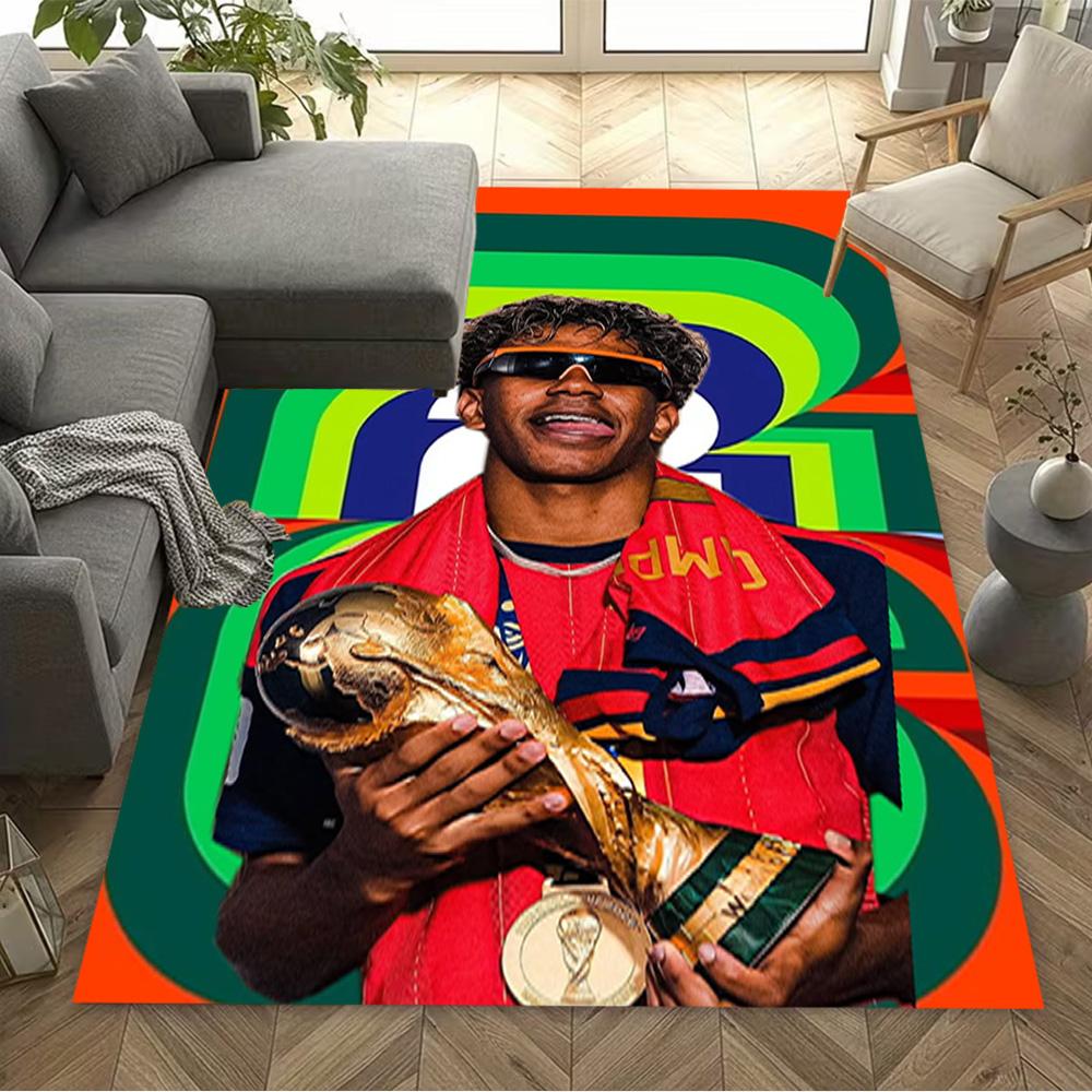 Lamine Yamal's Spain's Soccer Star Action Carpet Suitable for Living Rooms Hallway Foyer Dining Room Anti-slip Rug Office home decor