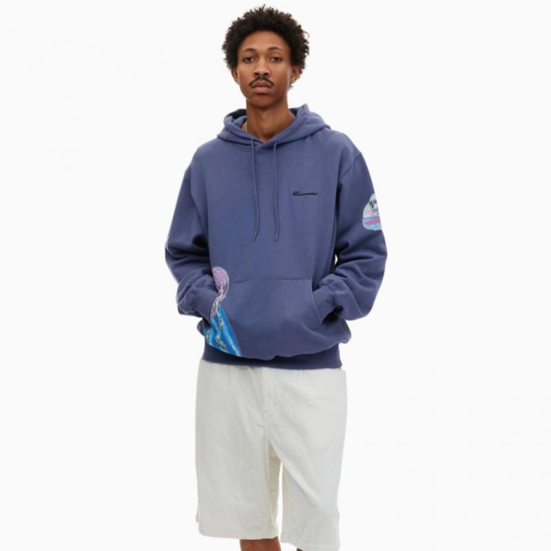 Thisisneverthat Толстовка с капюшоном Skull Surfing Фиолетово-синяя