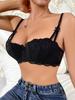 Women's Bras Padded Comfortabl Bras Half Cup Bra Lace Bras Underwire Bras