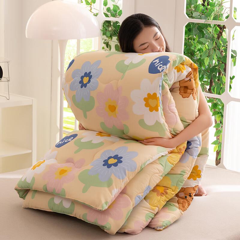 Thick Brushed Fleece Warm Quilt