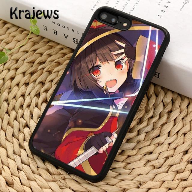 Чехол для телефона Krajews Konosuba Megumin с аниме Konosuba Megumin для iPhone 14 5 6s 7 8 plus X XR XS 11 12 13 pro max Samsung Galaxy S21 S22ultra