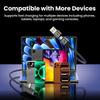 2 в 1 USB Type-C 240 Вт Кабель для быстрой зарядки Складной держатель Type-C Быстрое зарядное устройство Линия USB Подставка для мобильного телефона