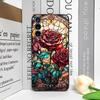 Цветной чехол для телефона в стиле цветного стекла с узором из роз для Honor Huawei 200 LITE 100 400 PRO 90 Lite Magic 8 7 6 5 Pro Цветочный чехол