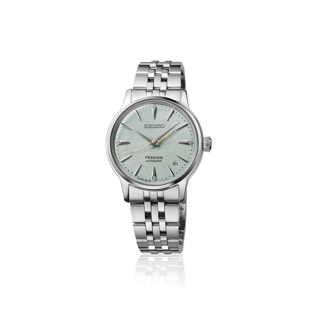 Автоматические часы Seiko Presage Cocktail Time 34 мм, серебристые, SRRY051, женские