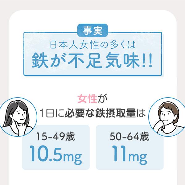 Упаковка из 3 таблеток FANCL с железом и фолиевой кислотой, запас на 90 дней s2085