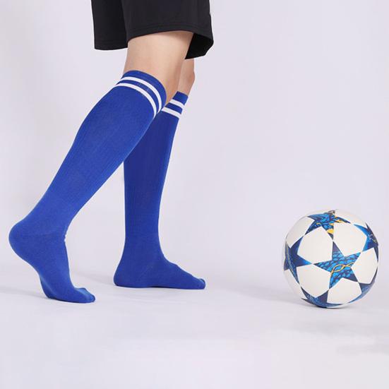 1 пара гетр до колена в полоску для футбола, противоскользящие, влагоотводящие, эластичные, детские, юношеские