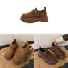 Womens Retro Platform Loafers With Metal Accents For Fall Winter Casual Wear
