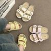 Women's Slippers Outside Summer New Casual Versatile One-word Slippers Comfortable Thick-bottomed Cool Slippers