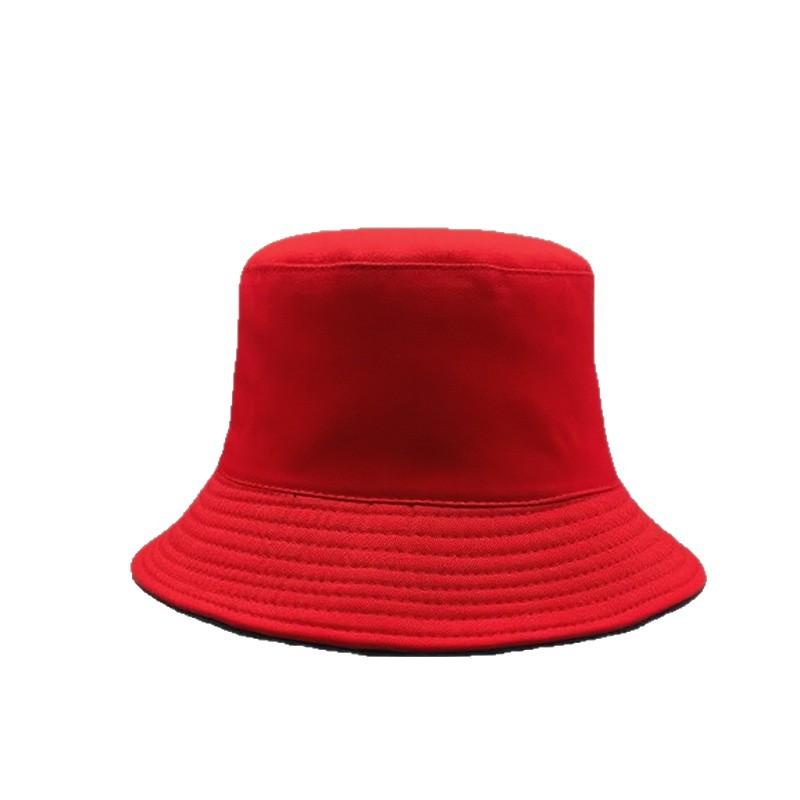 Hot Seller Simple Solid Color Reversible Bucket Hat Casual Short Brim Sunshade Hat In Stock