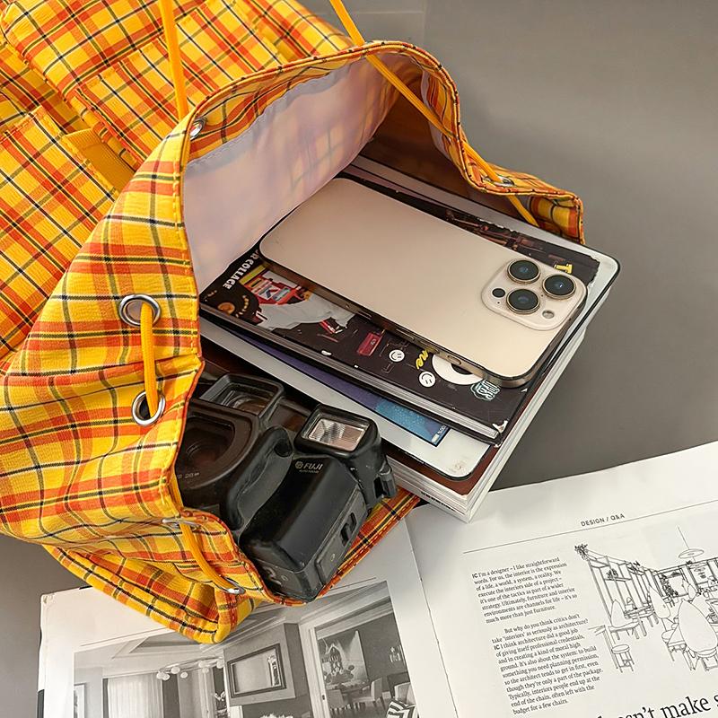 Винтажный клетчатый мужской рюкзак, студенческий рюкзак, цветной блок, женский школьный рюкзак