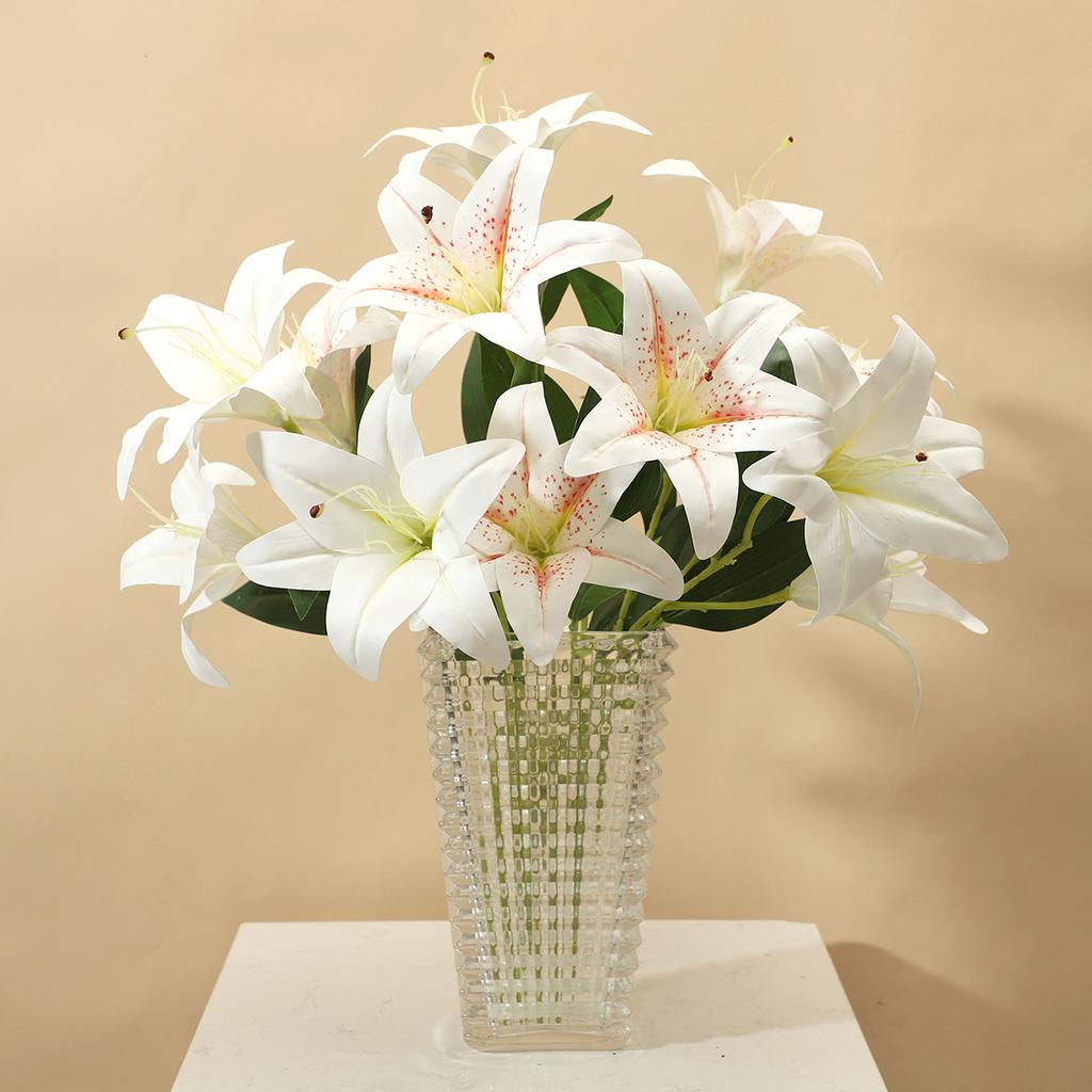 Lily artificial flower, home living room decoration wedding ornament fake flower