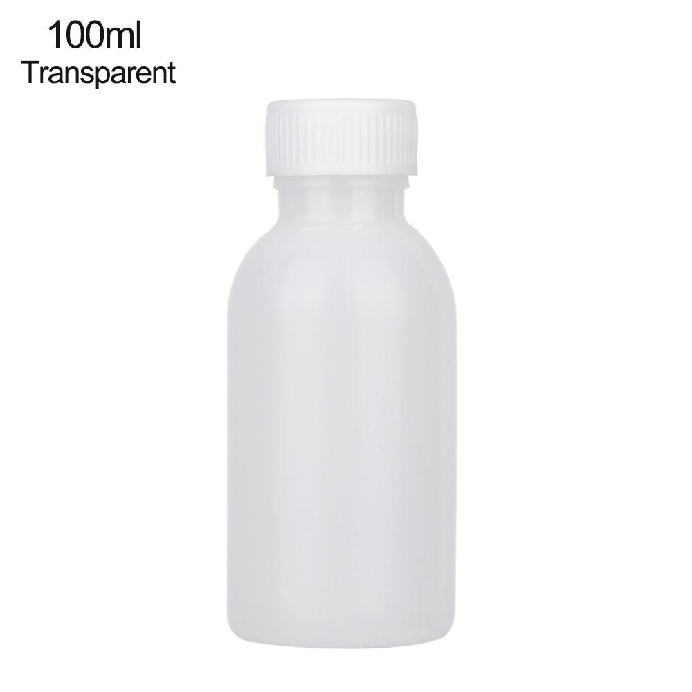 1PC 5/10/15/30/60/100/250ml Plastic PET Clear Empty Seal Bottle Liquid Container Reagent Packing Storage Jar Industrial Supplies