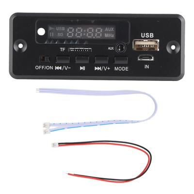 Плата декодера 12 В 02EA MP3-декодера с портом AUX в USB, поддержка карт памяти и U DiskBlack