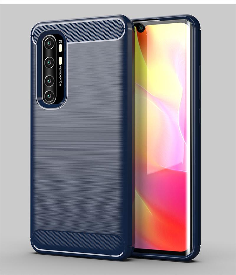 Для Xiaomi Mi Note 10 Lite Чехол Резиновый Бампер Чехол из Углеродного Волокна Для Xiaomi Mi Note 10 Lite Чехол для Телефона Для Mi Note 10 Lite Чехол