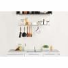 Bestco Stainless Steel Under-Cabinet Kitchen Rack, 1 Tier, Extendable Shelf, Warm Gray, NY-1005