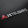 Металлические 3D буквы-наклейки размером 15,2x2 см для автомобилей Mitsubishi Lancer 9, Pajero, ASX, Outlander, Eclipse, Galant, Mirage, а также для крепления на багажник.