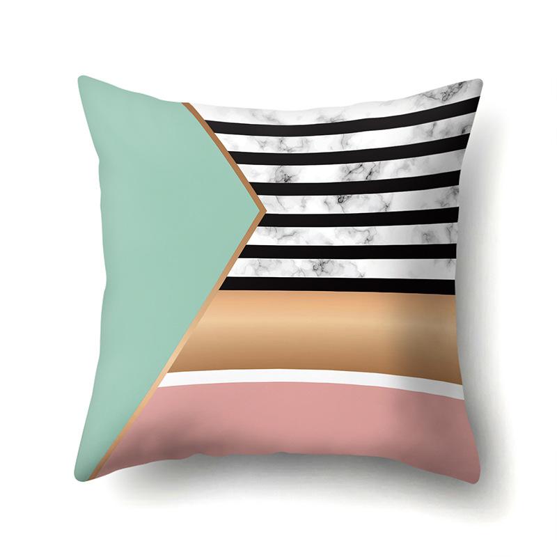 Nordic Pillow Ins Style Polyester Pillow Case Car Decoration Home Printed Car Waist Cushion Pillow Case