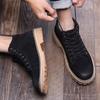 Новые мужские высокие ботинки осень-зима кожаные повседневные туфли для мужчин нескользящие уличные кроссовки на платформе в британском стиле для походов