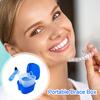 Коробка для брекетов с двухсторонней щеткой для чистки, переносная коробка для фиксаторов с корзиной для слива, дорожный футляр для ванночки для зубных протезов, держатель для контейнера для выравнивателя