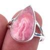 Natural Rhodochrosite Gemstone Handmade 925 Solid Sterling Silver Ring S.8 l4F19
