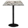 60 X 60 Cm High Table - Rome Terrazzo Cepp Model