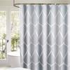 Simple Gray Shower Curtain Waterproof Bathroom Curtain with Hook Home Bathroom Decoration