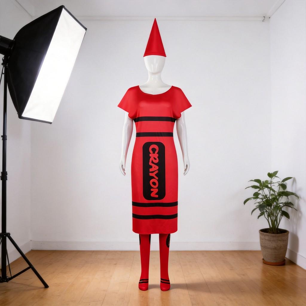 Colored Pencils Cosplay Costume For Adults With Polyester Fabric For Halloween Parties