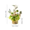 Hydrangea Artificial Flower Bonsai Multicolor Simulation Plant Potted  Home Decoration