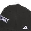 Adidas Golf Linear Logo Twill Golf Free Size Cap, Men's, Black,
