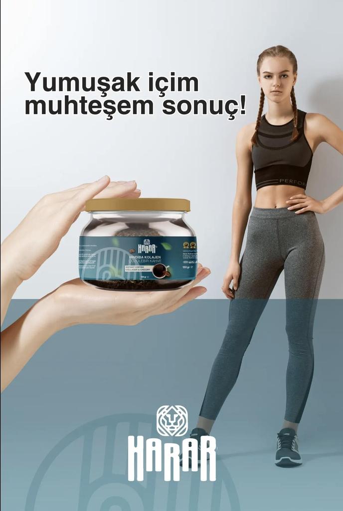 Harar Chicory Coffee Collagen Detox Slimming Weight Loss Diet Coffee 1 Month - (60 USES) 150gr