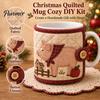 DIY Crafting Kit for Kids Adults Farmhouse Friends Mug Cozy Sewing Kit, Animal Cup Sleeve Craft, Handmade Coffee Wrap Project with Festive Patterns,