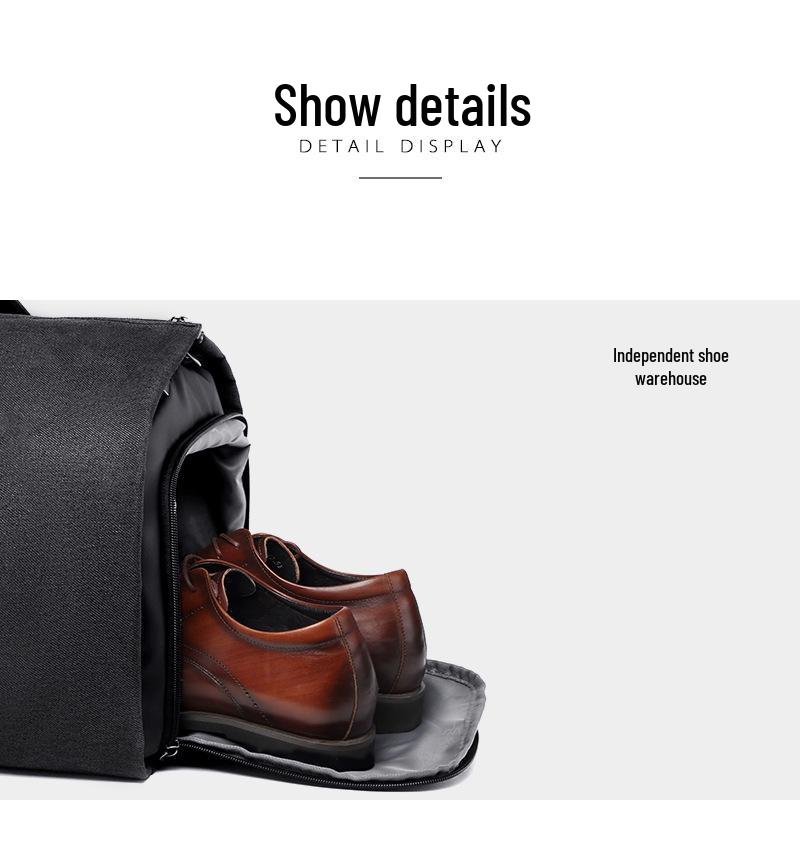 Складная дорожная сумка для бизнеса: Большая вместимость, Разделение влажного/сухого, Крепление на ручку багажа