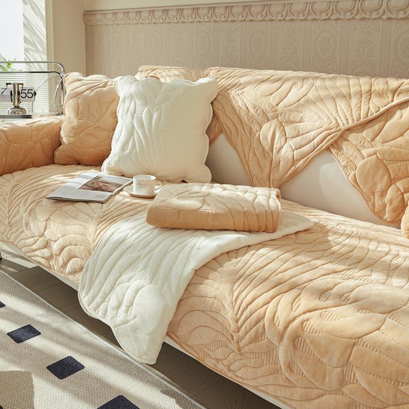 Зимняя подушка для дивана, зимняя плюшевая утолщенная новая нескользящая подушка, оптовая продажа, чехол для дивана, ткань