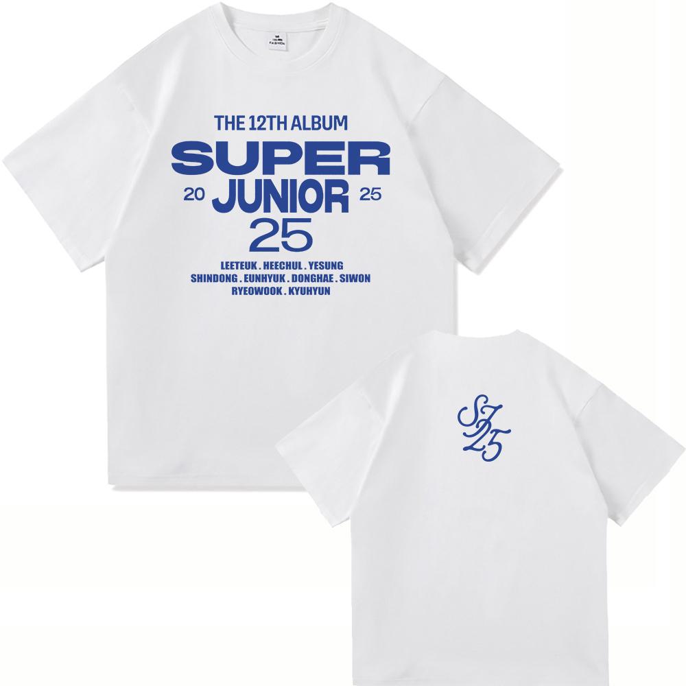 12-й АЛЬБОМ SuperJunior 25 Модная Женская Одежда для Дней Любимых Подарки для Поклонников Харадзюку Высококачественная Одежда Винтажные Хлопковые Футболки